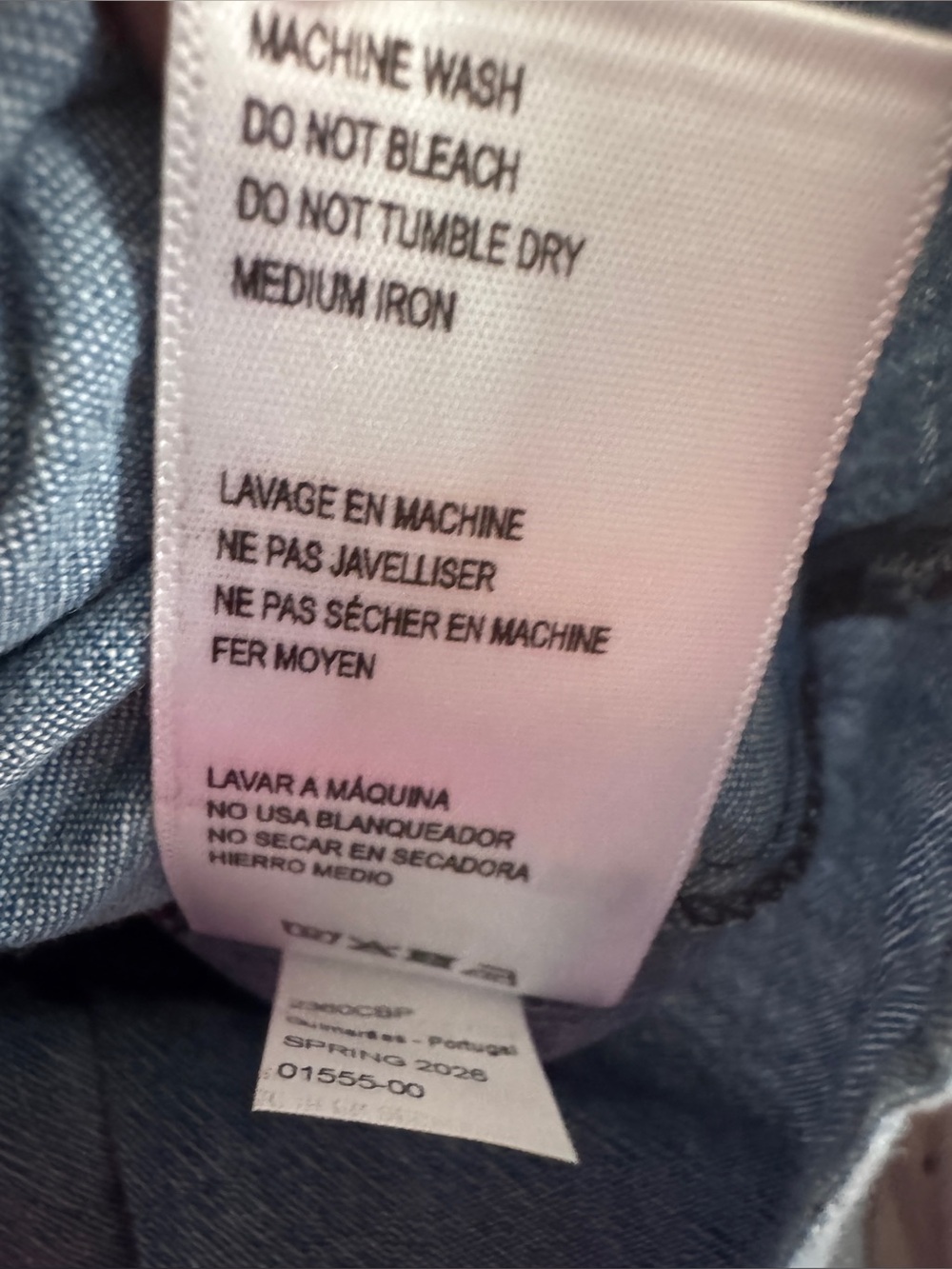 Nation LTD Cecily Blue Chambray Puff Sleeve Organic Cotton Top S - Picture 12 of 14